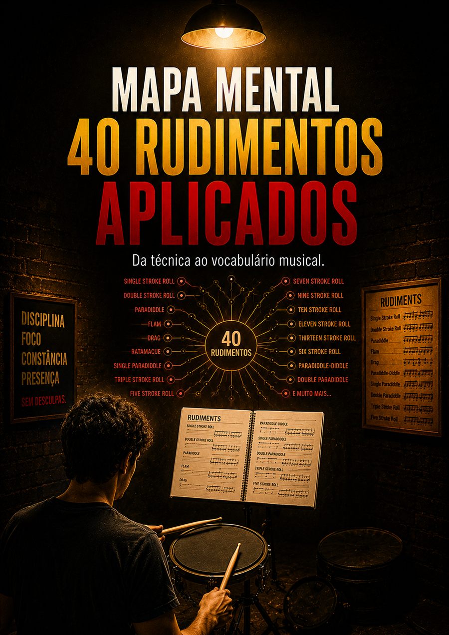 Capa do mapa mental 40 Rudimentos Aplicados